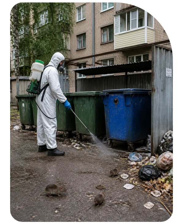 Дератизация контейнерной площадки в Воркуте по цене от 3084 р. | Сенат-Врк