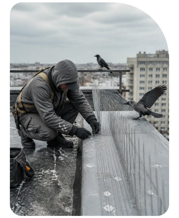 Защита от ворон под ключ в Воркуте по цене от 5141 р. | Сенат-Врк